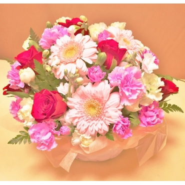 薔薇・季節の洋花　赤ピンク系　 900372