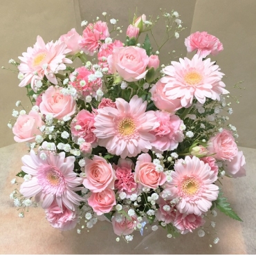 sp薔薇・ガーベラ・他ピンク系のワンサイドスタイル